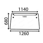 Szyba tylna Case 433, 533, 633, 733, 833, 440, 540, 640, 740 ACX914