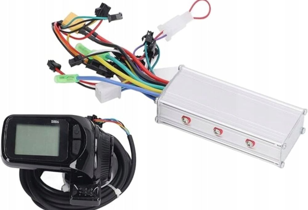 Kontroler Silnika 36V/48V 500W + LCD S886 do Roweru Elektrycznego