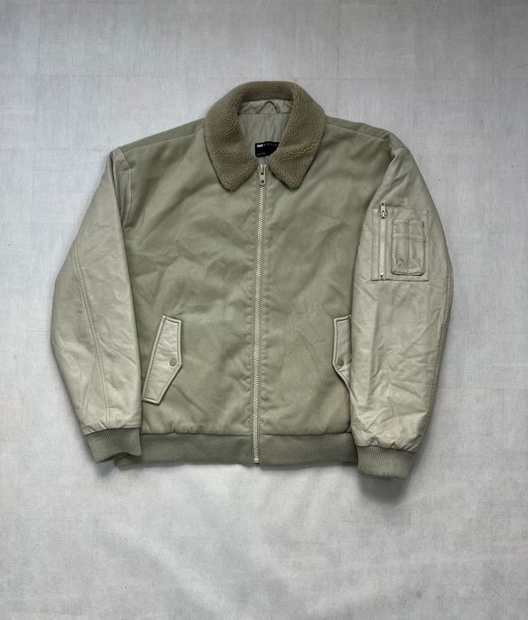 Bomber Jacket Asos Desing fur collar zipped kurtka