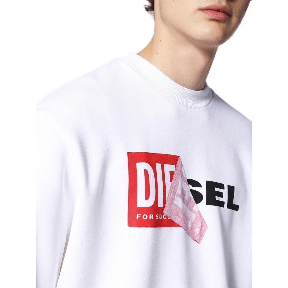 Белый свитшот Diesel с патчем