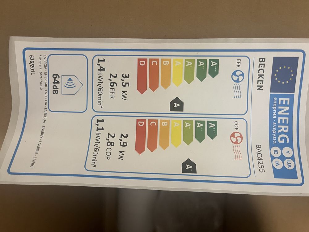Ar Condicionado Portátil BECKEN BAC4255 (23 m² - 12000 BTU - Branco)