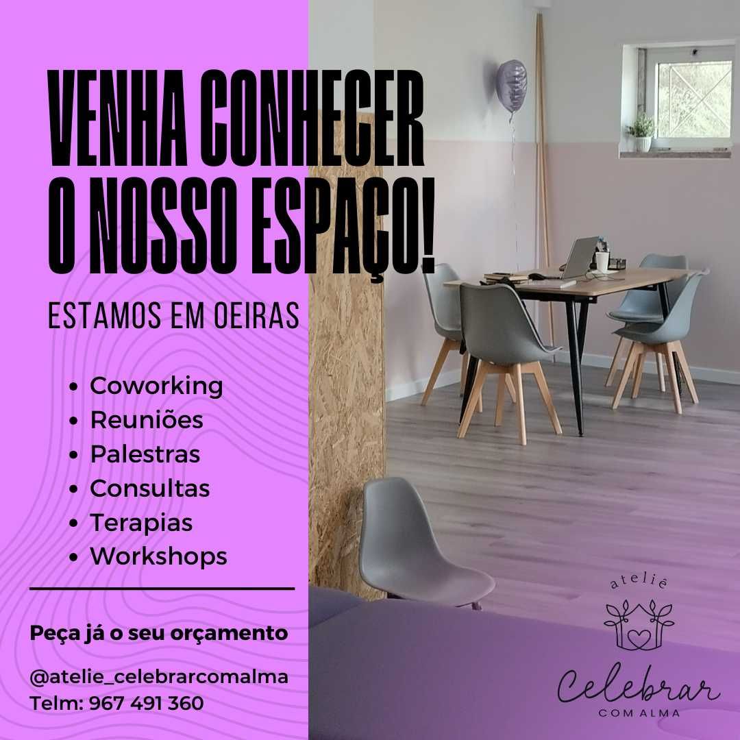 Espaço Aluguer Workshop, Consultas, Terapias...