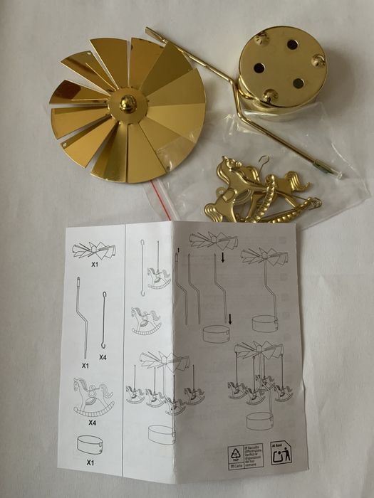 Свеча Рождественская новогодняя карусель