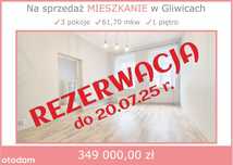 3 pokojowe mieszkanie na 1 piętrze, ul. Kozielska