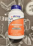 Now Foods L метіонін амінокислота л-метионин L-methionine 500 мг 100