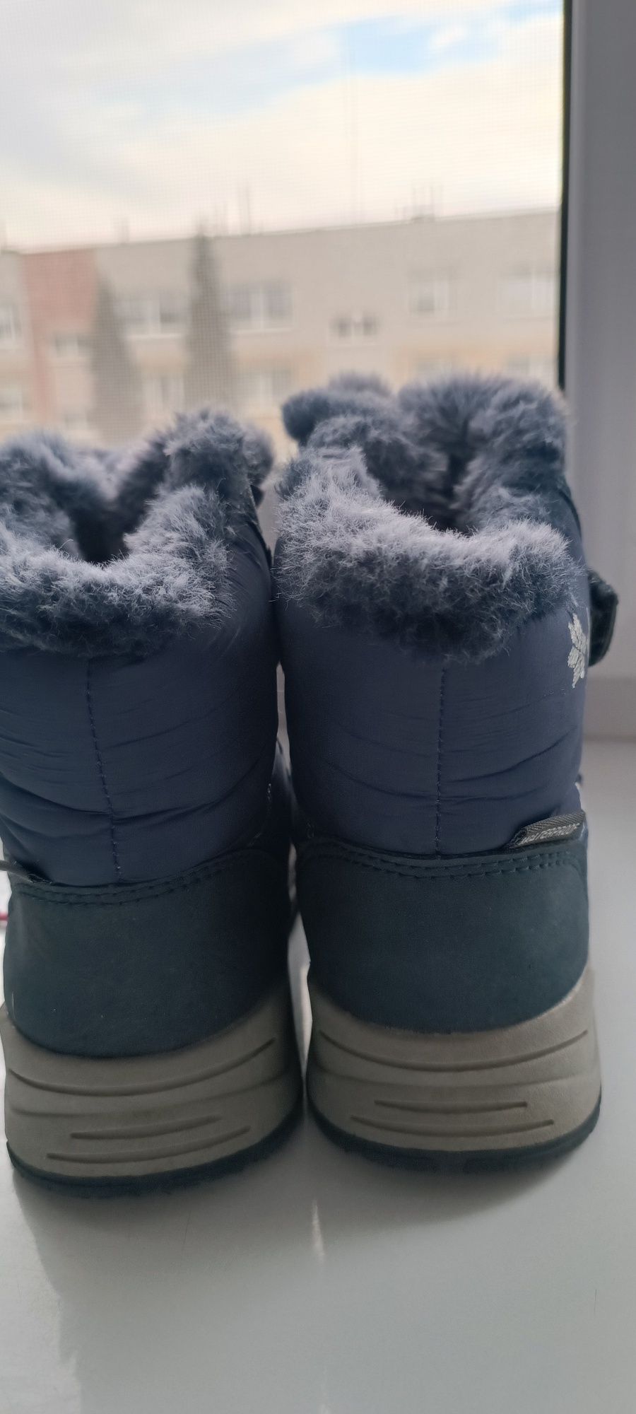 Buty zimowe, śniegowce, ocieplane,  dziewczęce