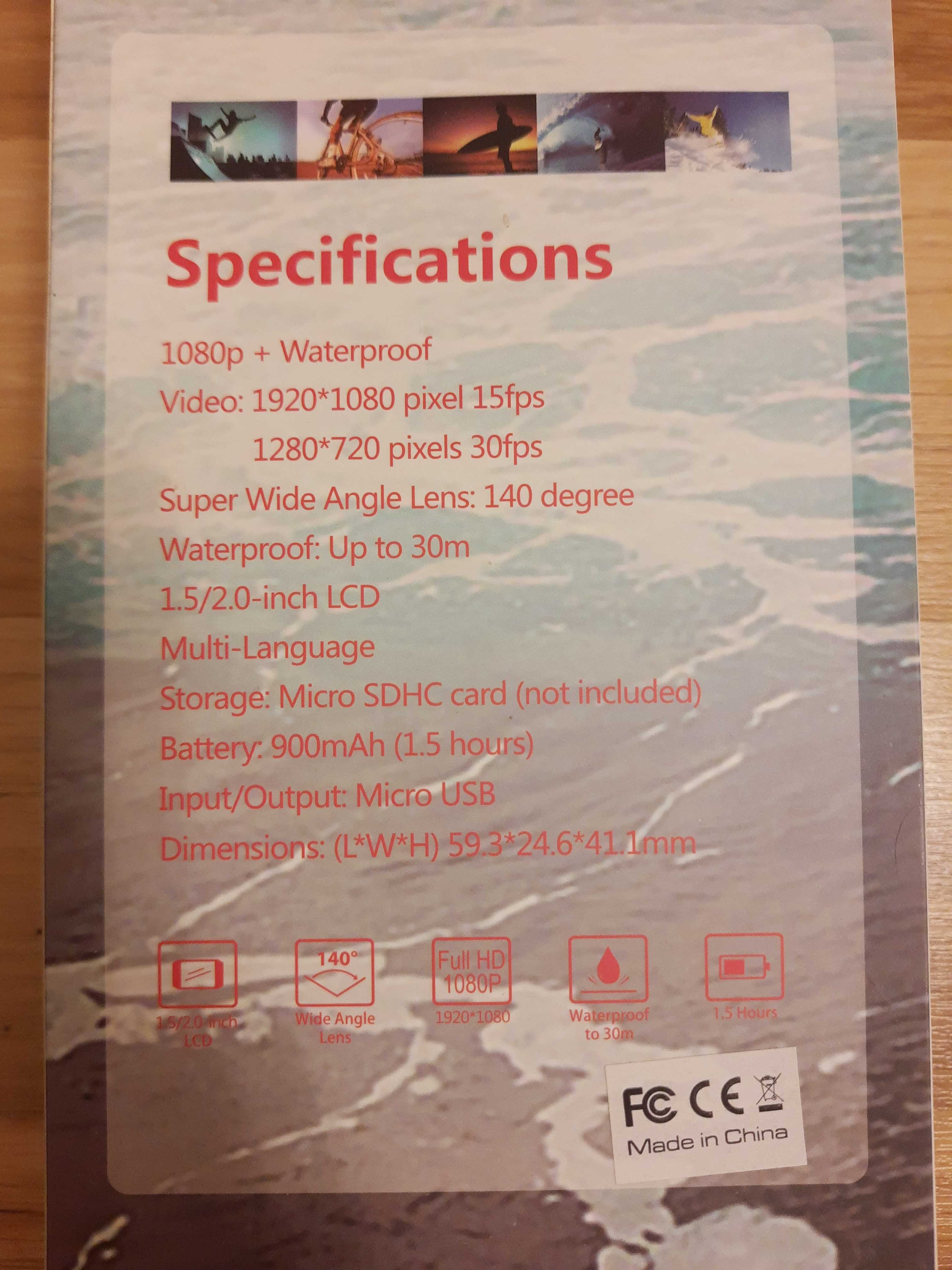 Kamera sportowa full HD