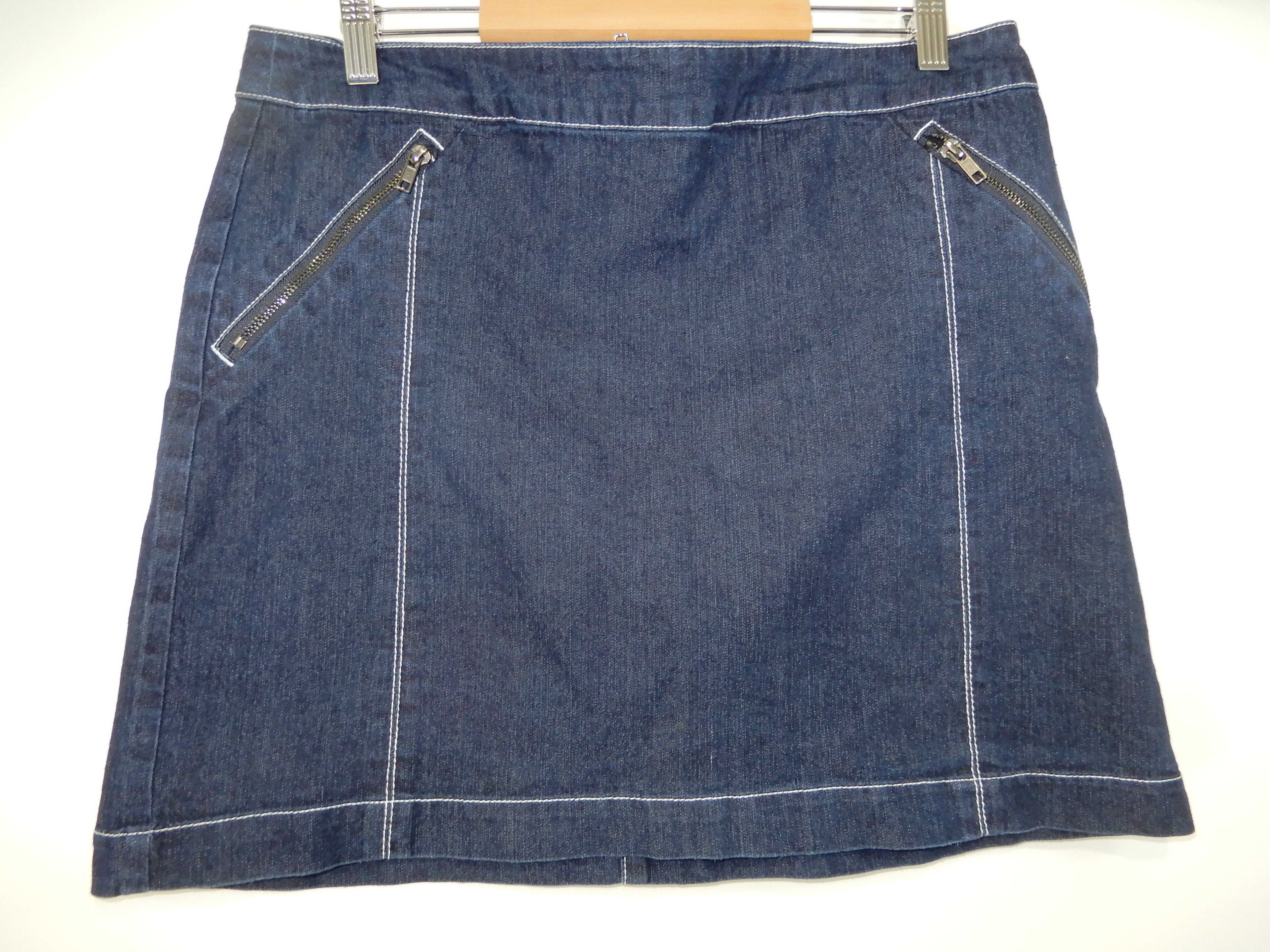 Spódnica przed kolano jeansowa dżinsowa granatowa Dorothy Perkins 38 M