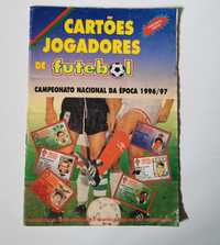 caderneta de cromos Cartões jogadores de futebol 1996/97