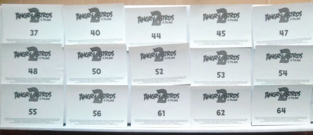 Cromos Angry Birds 2 e cartas Lidl.