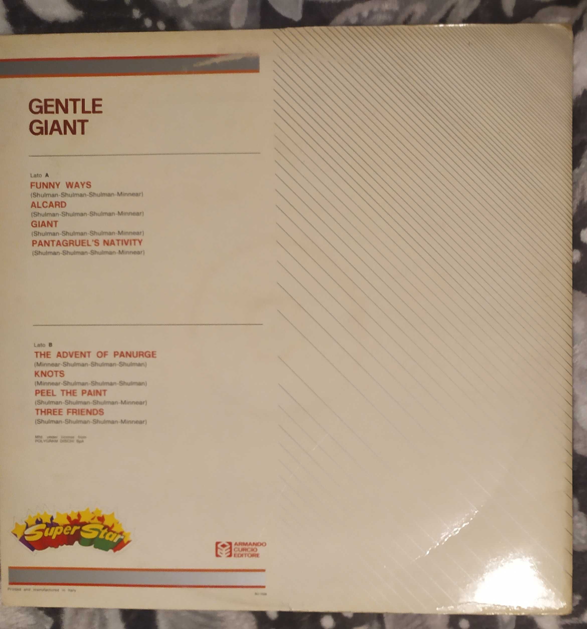 Gentle Giant. EX. Italy