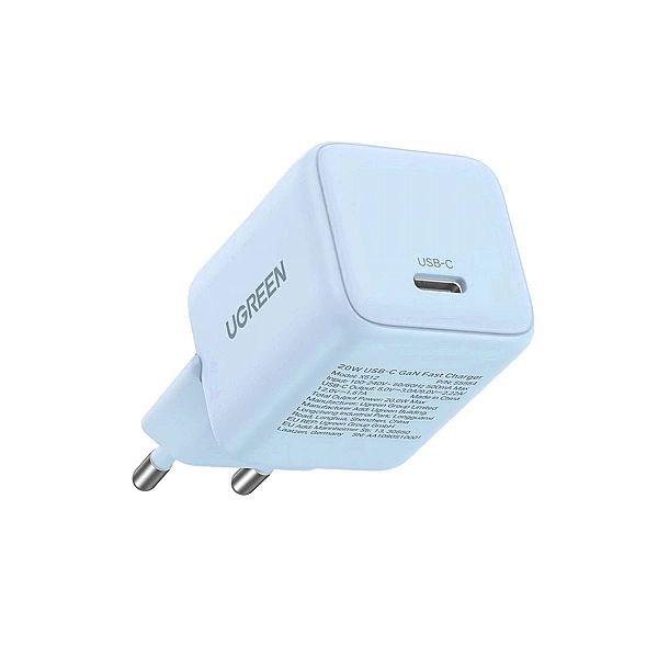 Ładowarka sieciowa Ugreen X512/20W GaN 1x USB-C - niebieska