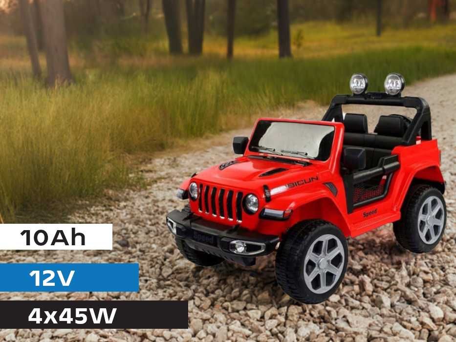 Samochód elektryczny dla dzieci Off Road 4x4 12V10Ah, stacyjka i bujak