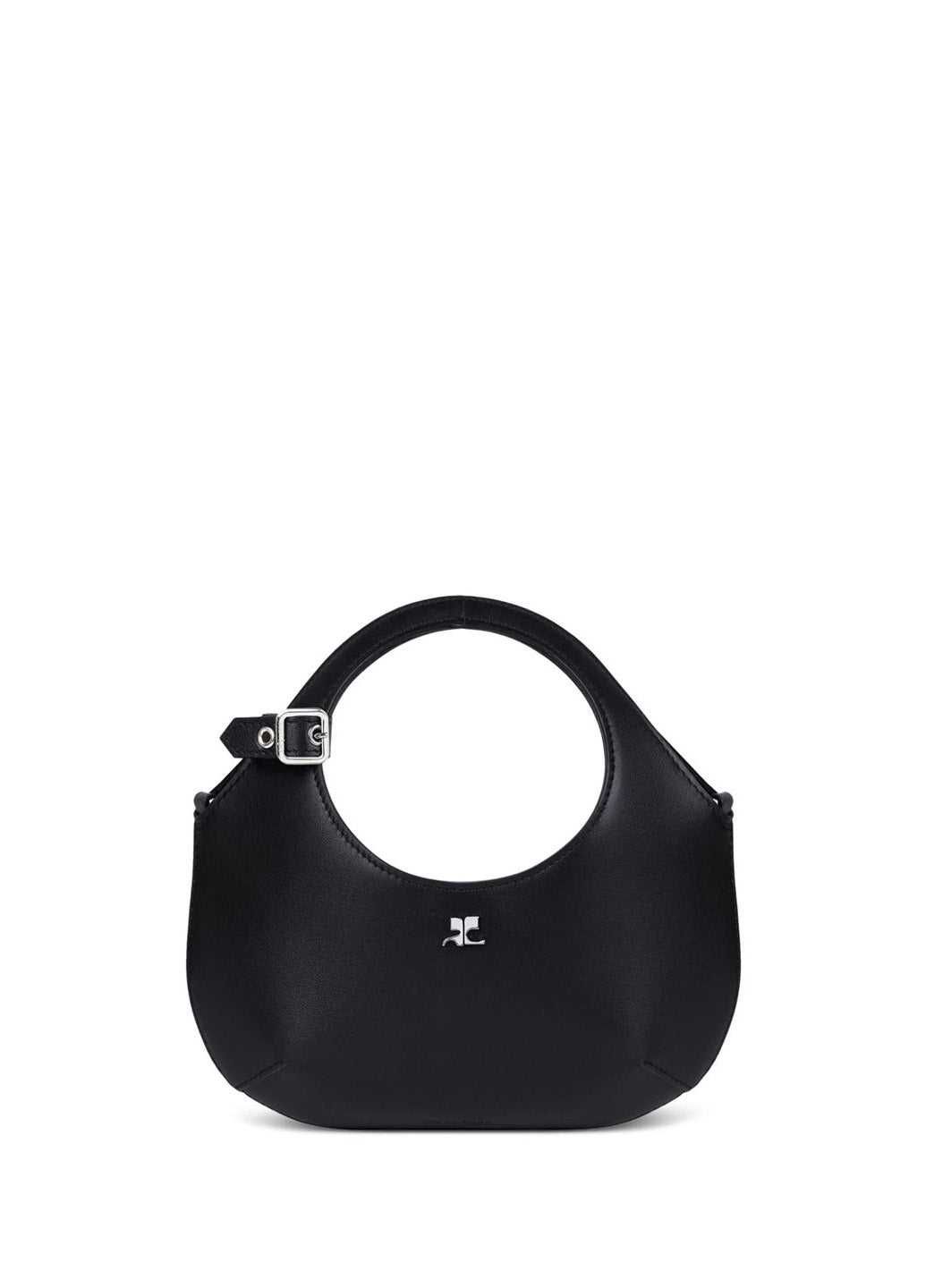 Сумка Courreges mini Holy leather tote bag Black