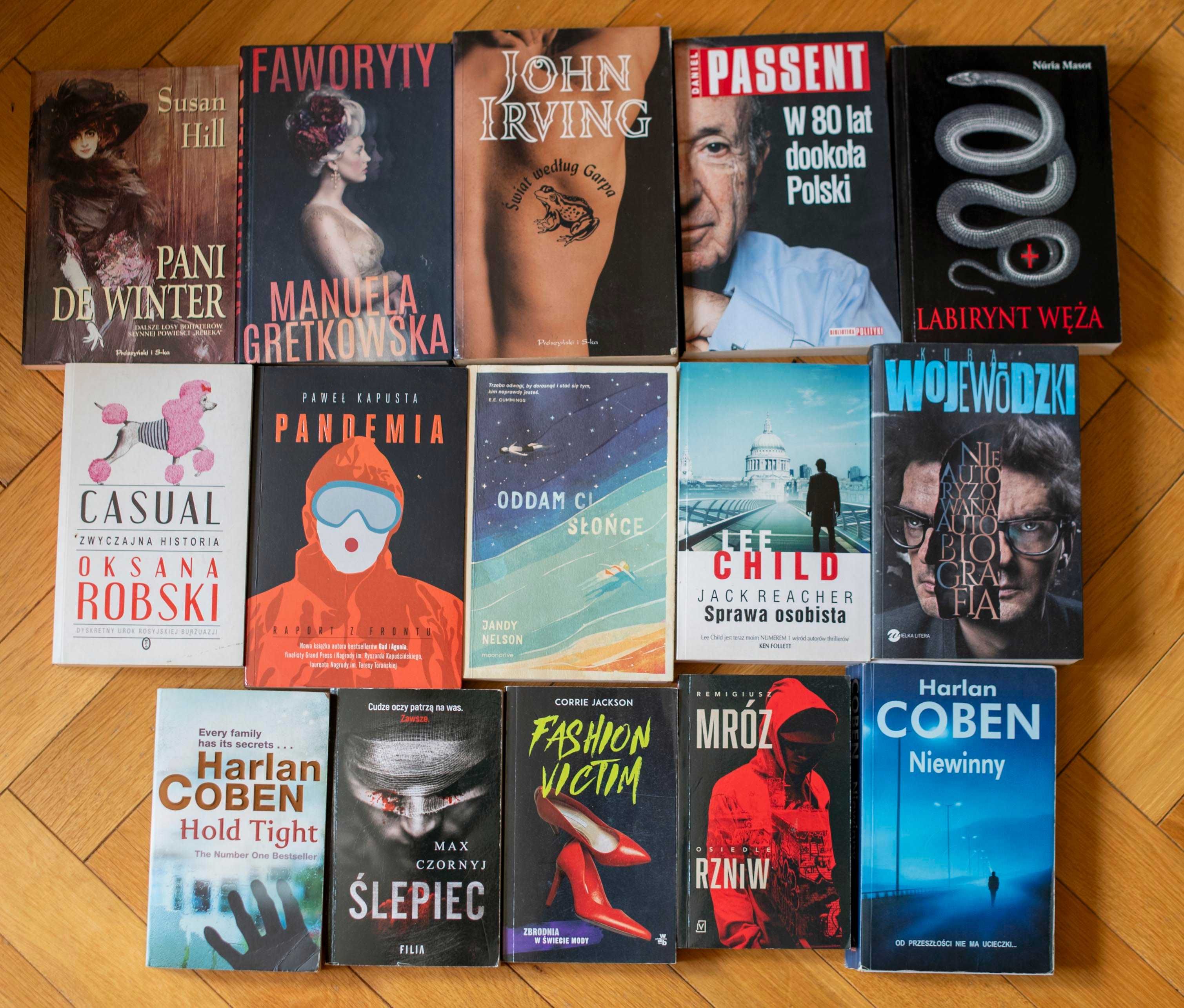 Zestaw Książek 40 szt Kryminały Romanse Literatura Kobieca Coben Child