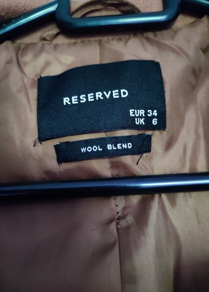 Brązowy płaszcz damski XS/S Reserved