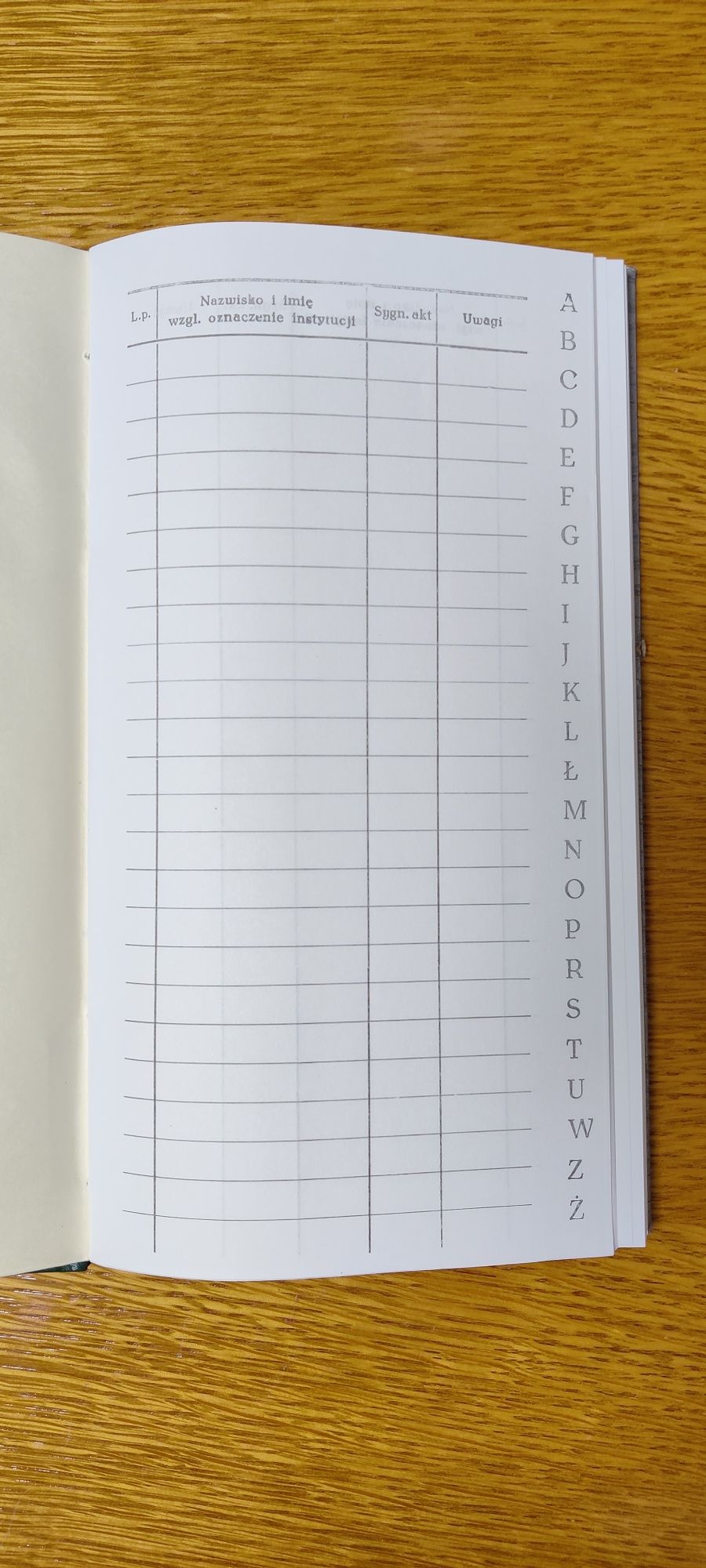 Skorowidz alfabetyczny książka adresowa telefoniczna notatnik srebrny