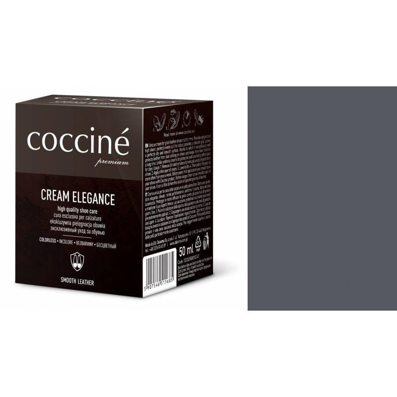 Pasta do butów krem skóry gładkiej Cream Elegance jasny szary 50 ml