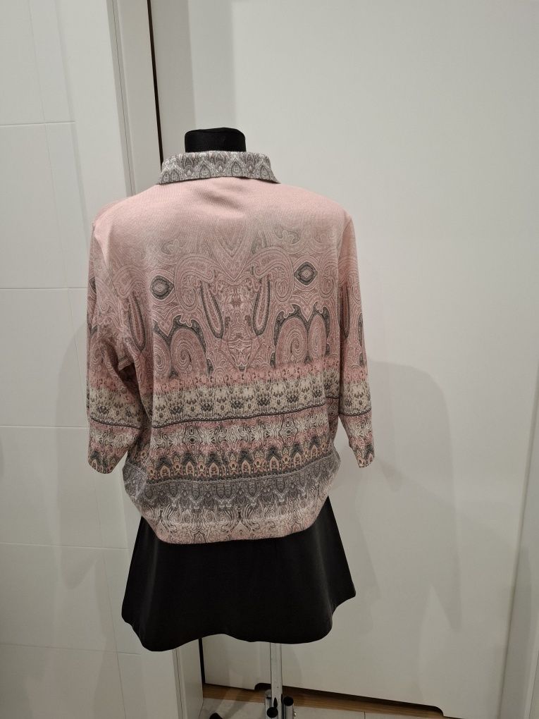 Różowy sweter bluzka Districk L