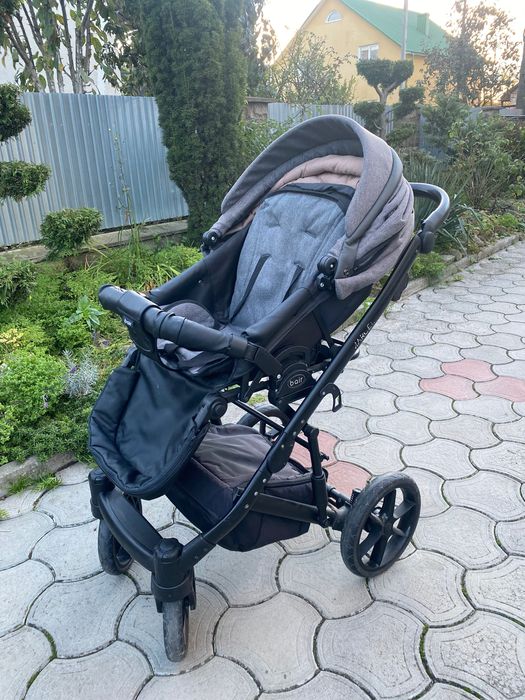 Коляска 2 в 1 Bair Marcel (графіт) + автокрісло з адаптерами