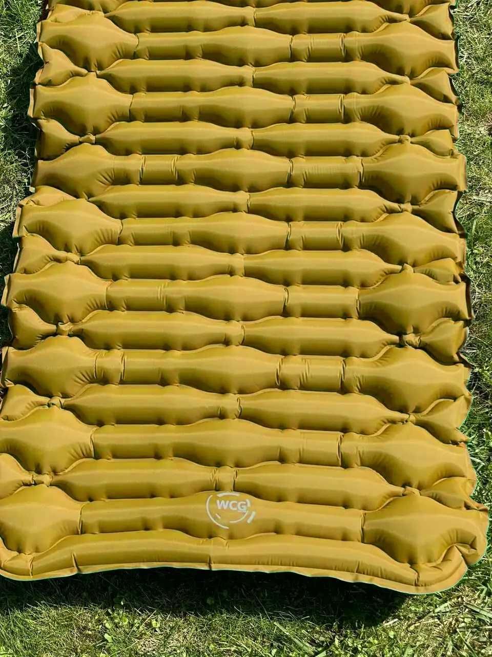 Надувний карімат похідний туристичний WCG для кемпінгу жовтий
