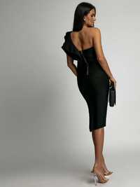 Czarna sukienka bandażowa