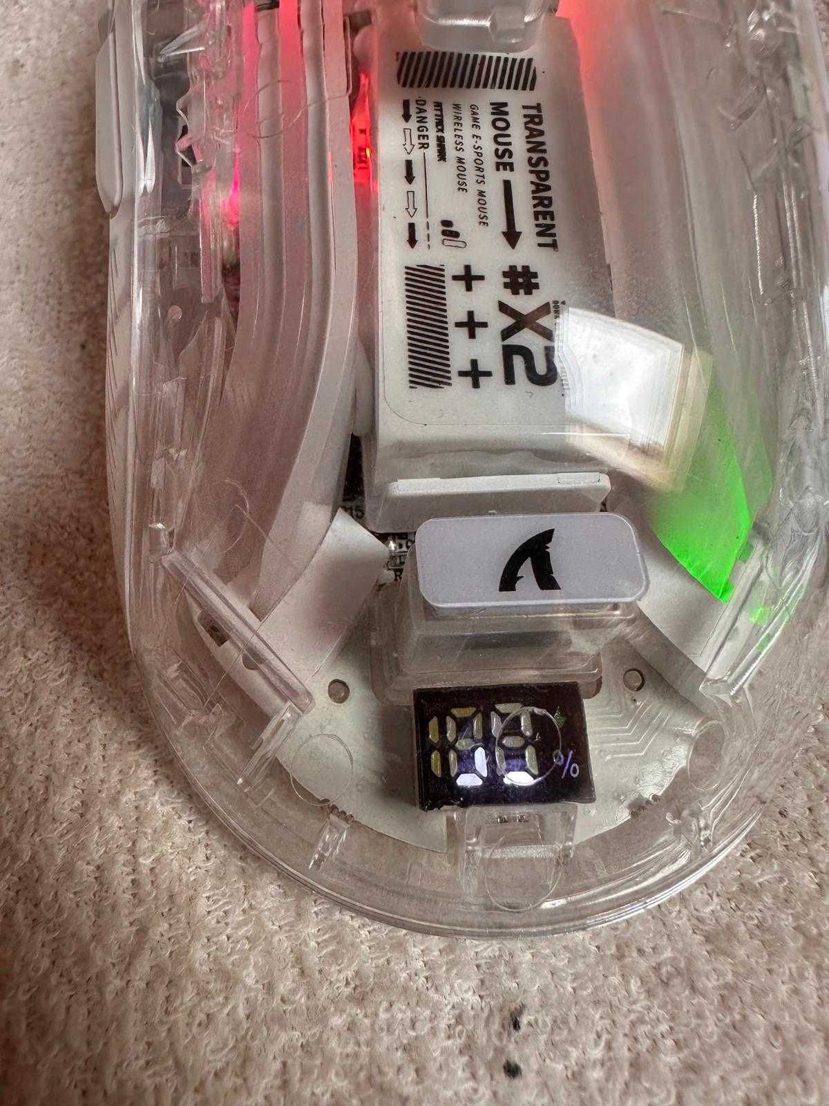 Okazja! Nowa przezroczysta myszka bezprzewodowa bluetooth RGB