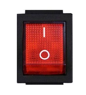 Przełącznik kołyskowy KCD7 czerwony ON/OFF - 230V - 6 PIN
