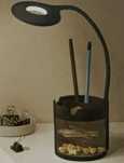 Lampka biurkowa z przybornikiem akumulatorowa 10x11x47,5 cm 3 barwy