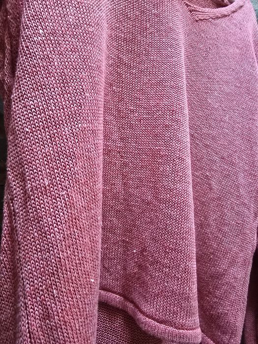 Sweter jasnoróżowy damski lniany Tatuum XL