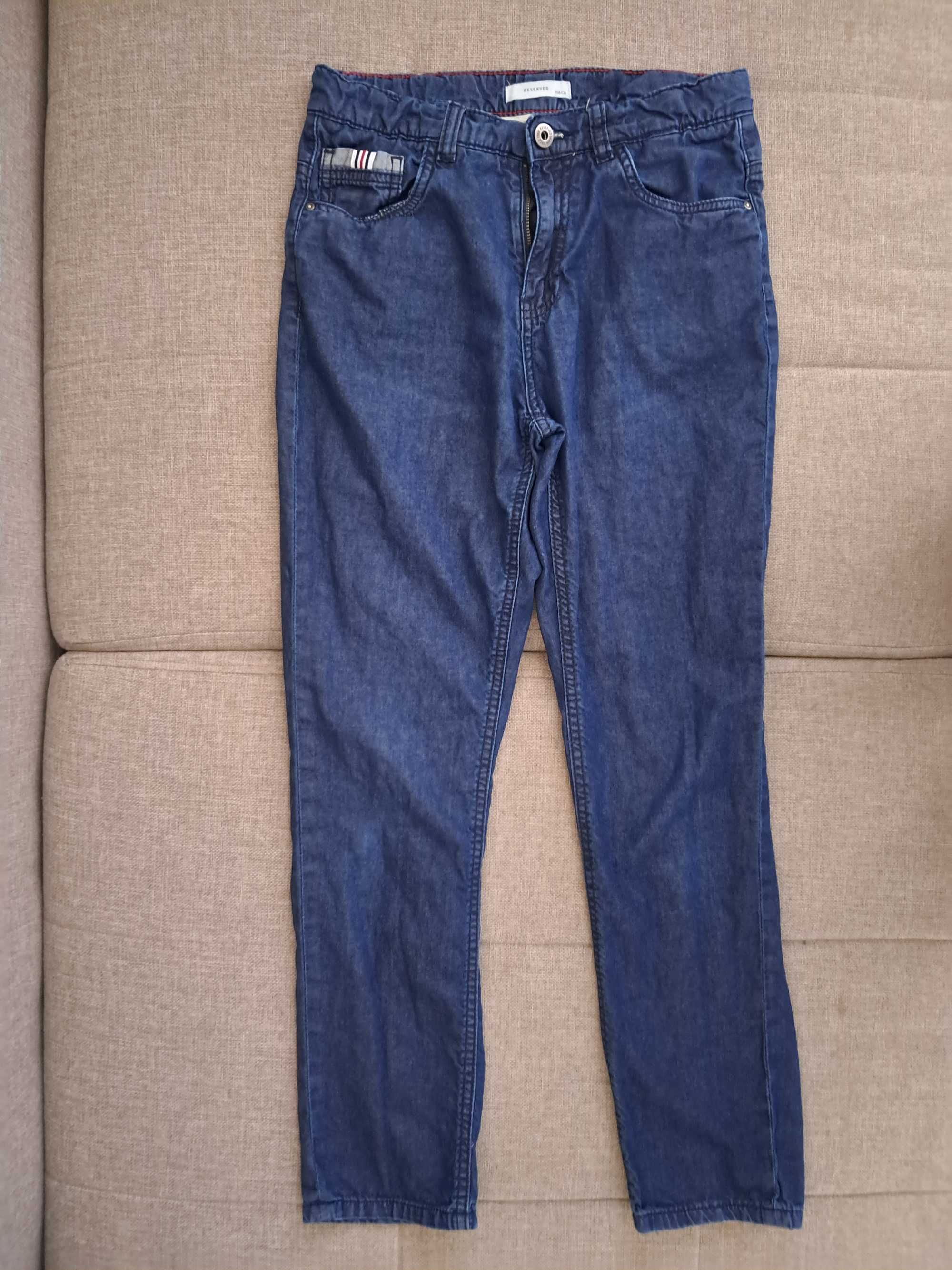 JEANS spodnie jeansowe RESERVED, chłopięce, r. 158cm, stan BDB