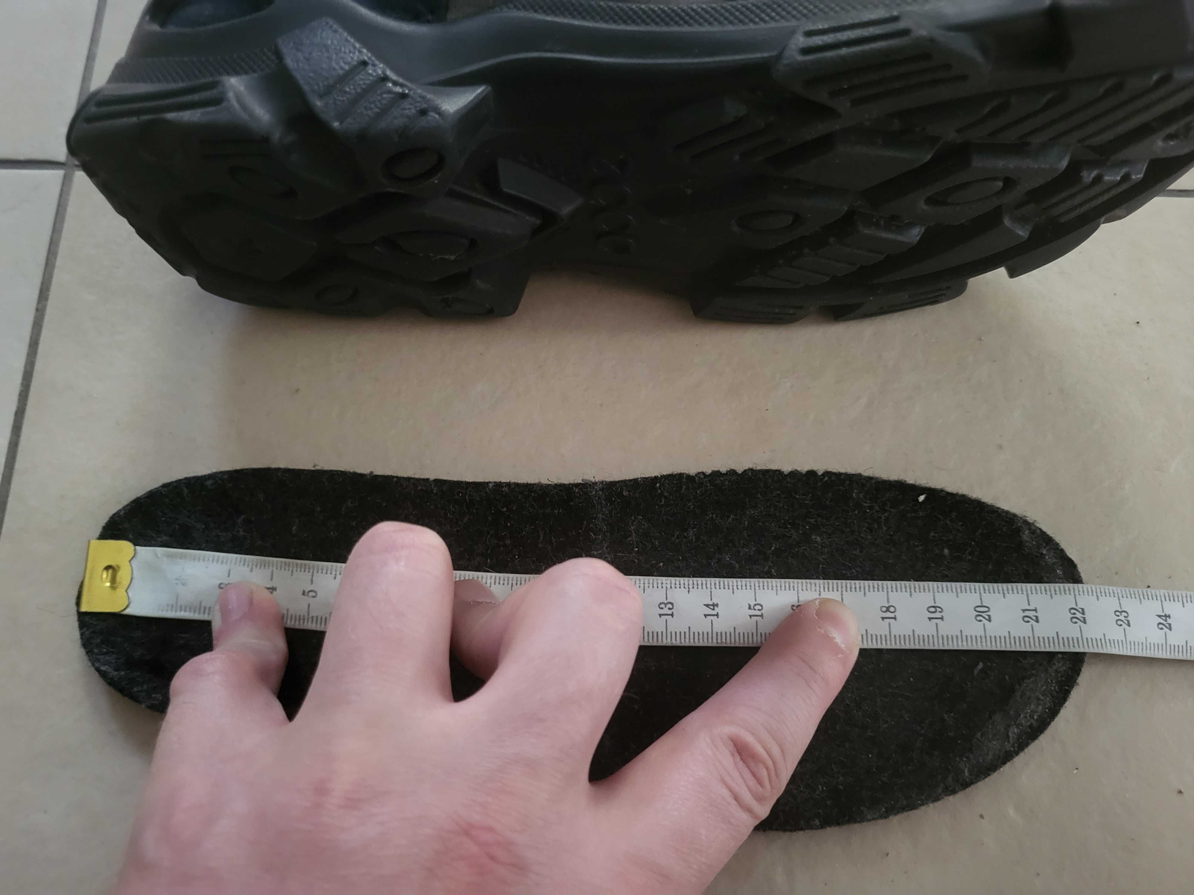 Ecco buty zimowe szary granatowy GORE-TEX 34 dł. wkł. 22 cm