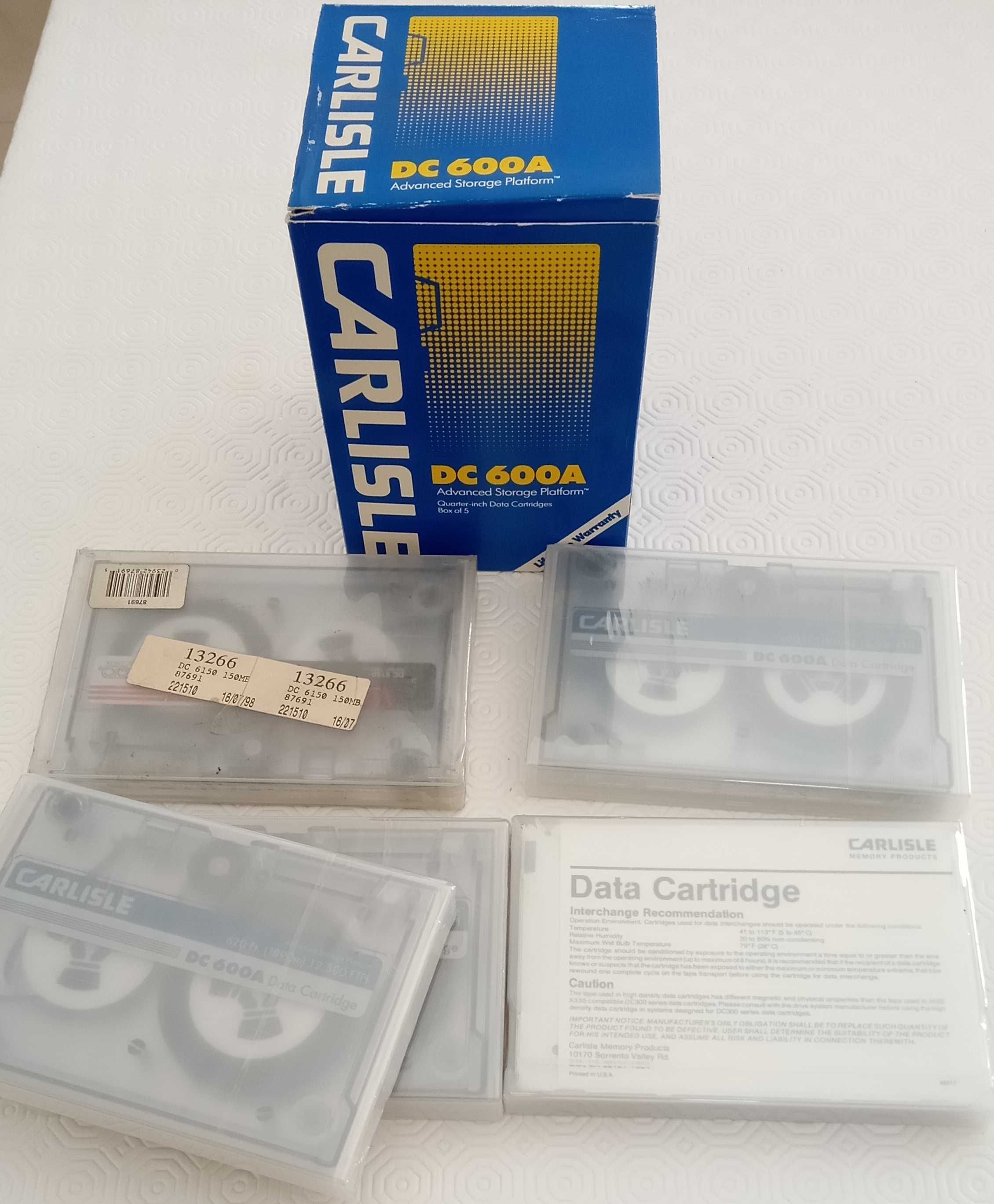 Cassetes DC600A, "Data Cartridge", cada 5€