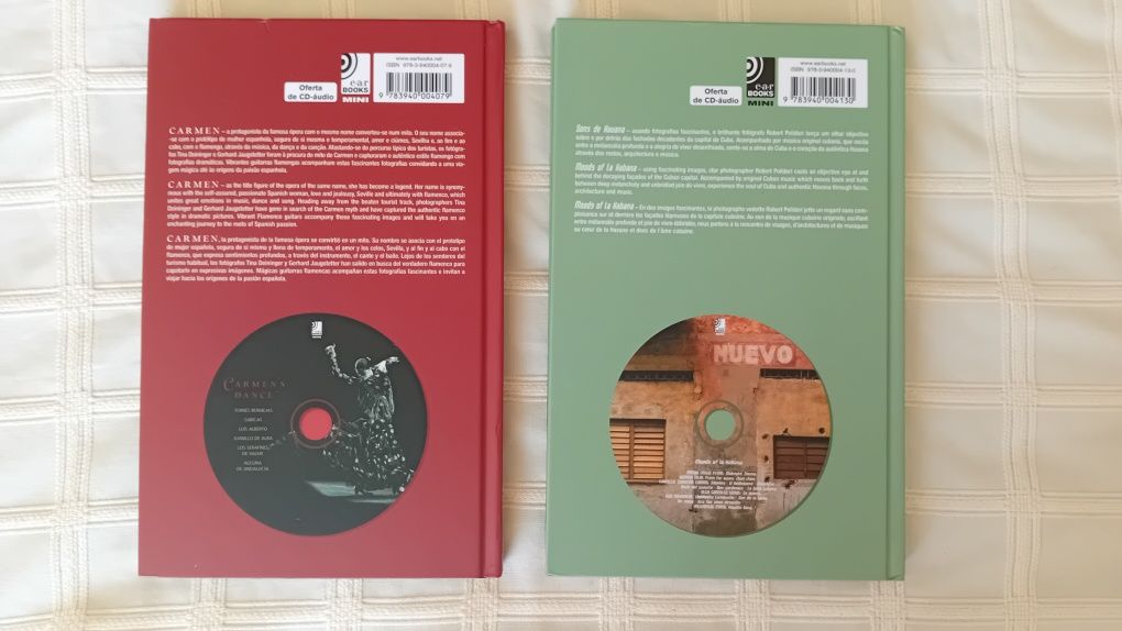 Cds de música com livro de fotografias