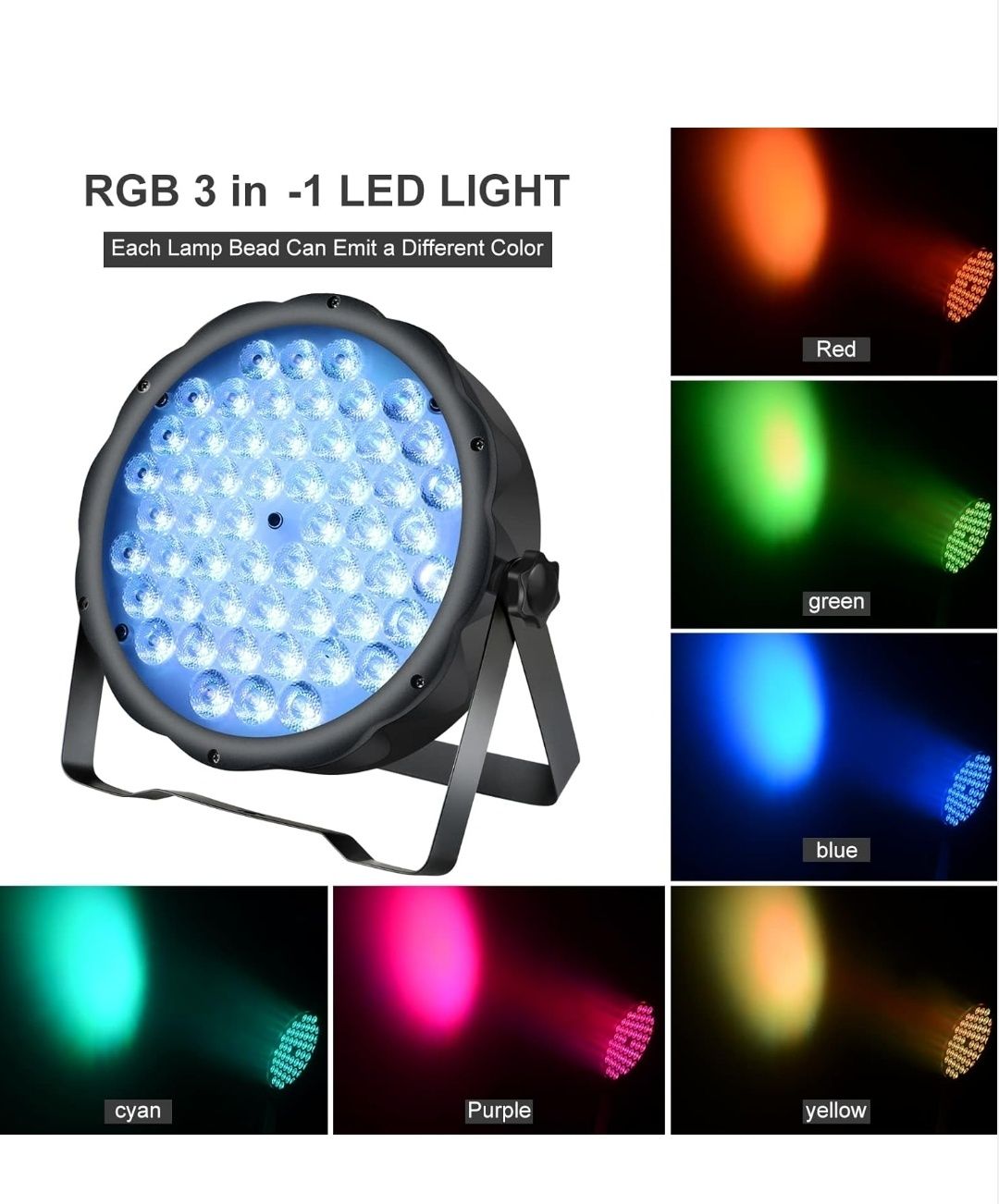 4 x Par Led oświetlenie sceniczne Betopper