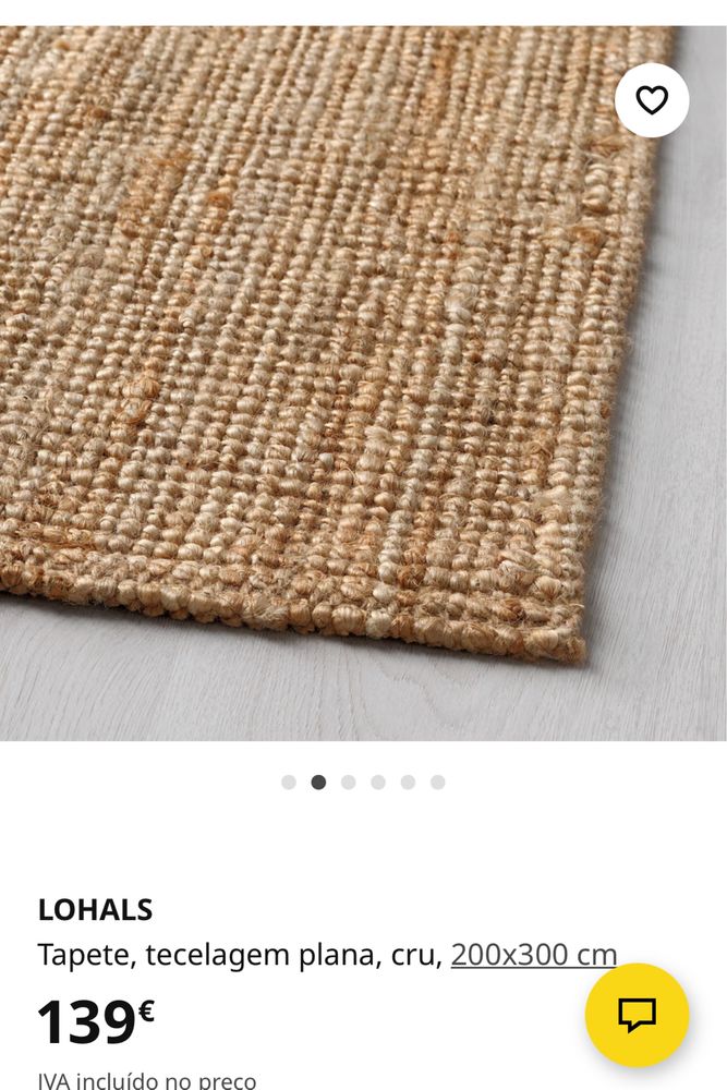 Tapete juta ikea Lohals 200x300cm