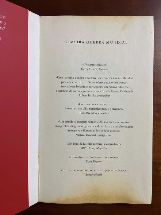 Livro "Primeira Guerra Mundial - Uma história concisa" de Norman Stone