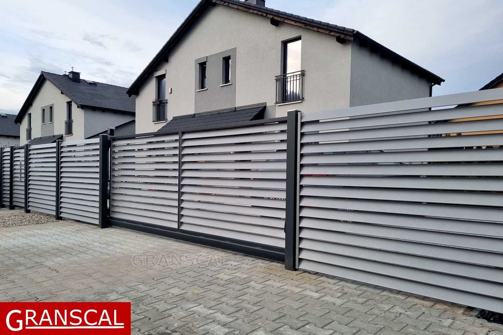 Nowoczesne ogrodzenie aluminiowe, płot brama furtka Poznań