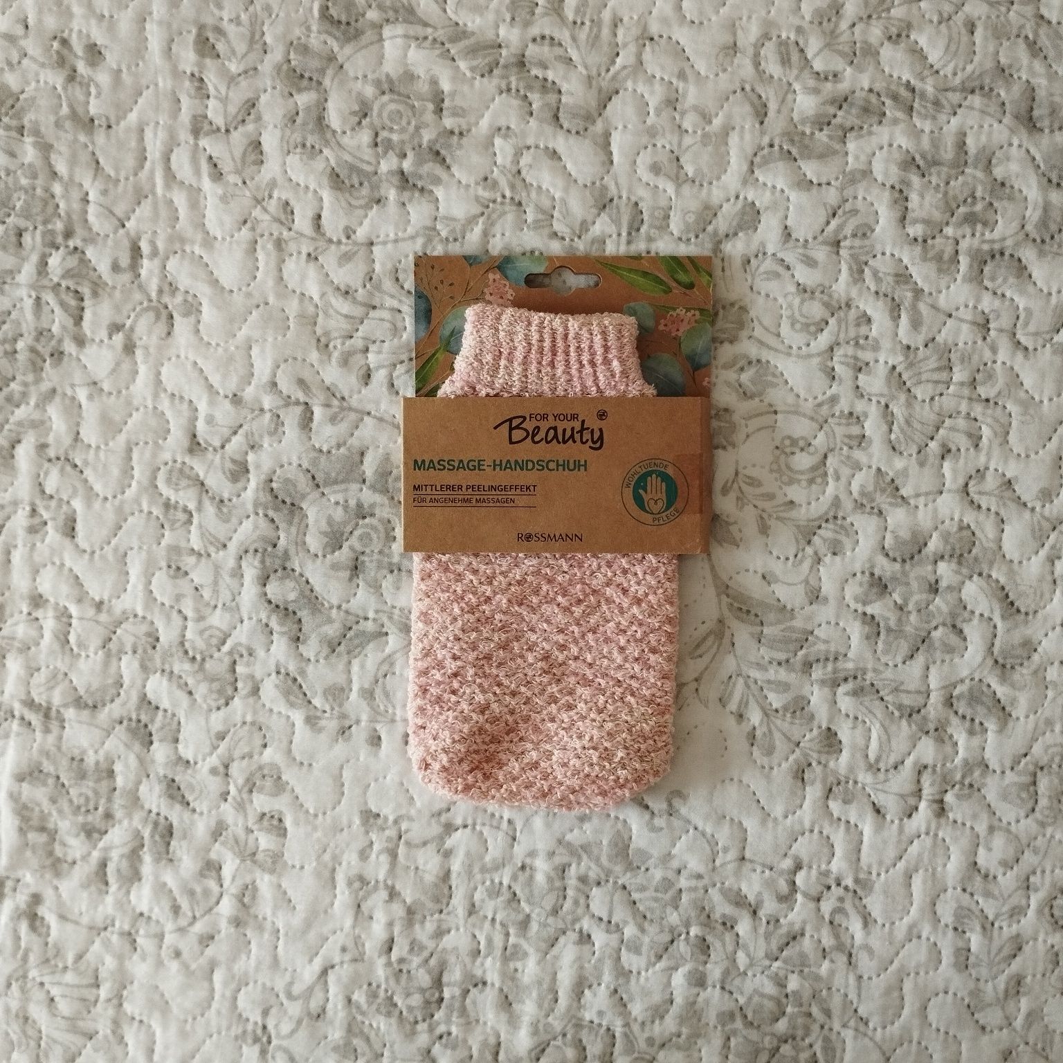 Rękawica do mycia masażu i peelingu ciała massage hand pudrowy róż