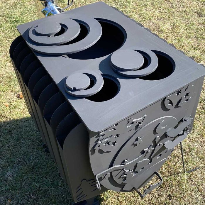 Булер'ян, піч буржуйка с конвекцією "Різдвяна" + вторинне допалювання