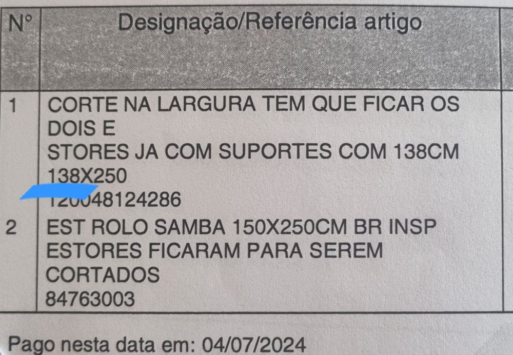 2 Estores Samba Inspire (Leroy) novos (138x250)
