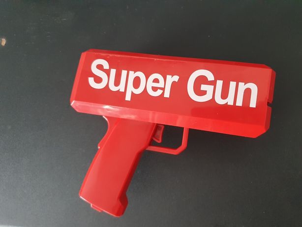 Super money gun pistolet do strzelania pieniędzmi smiszeny prezent