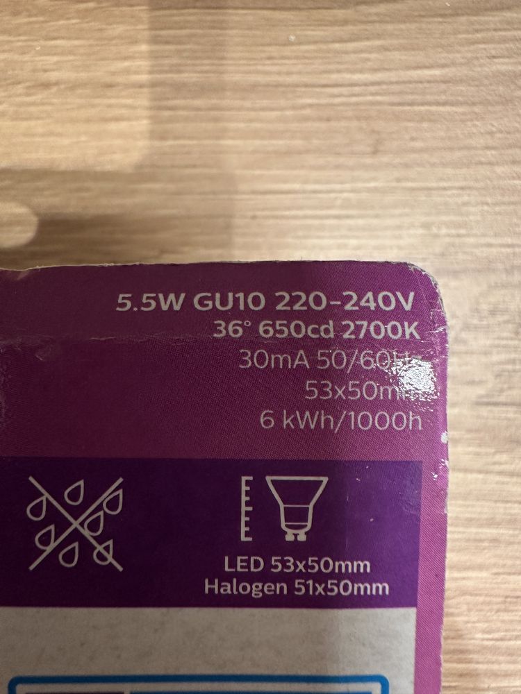 Philips Led Gu10 5,5W 50W 350Lm Dimmable