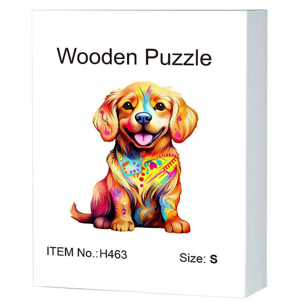 Puzzle Drewniane Pies Układanka dla Dzieci Dorosłych Gra Logiczna A5