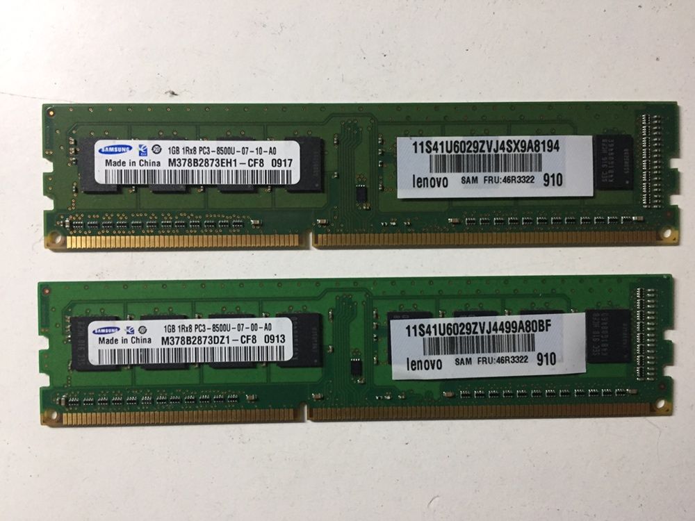 Memoria ddr 3 2x 1gb