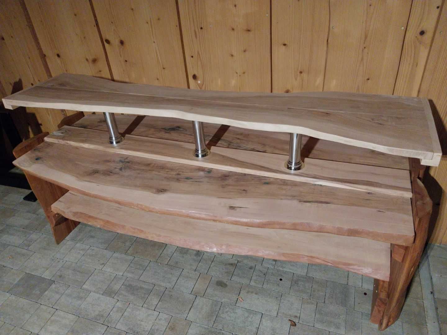 Stolik – ława z drewna jabłoniowego