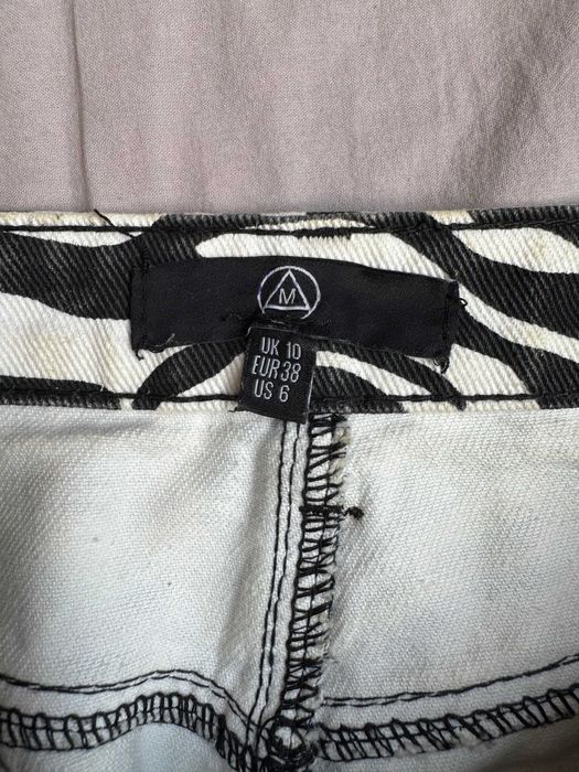 Міні-спідниця зебра, джинс, розмір M (EUR 38)