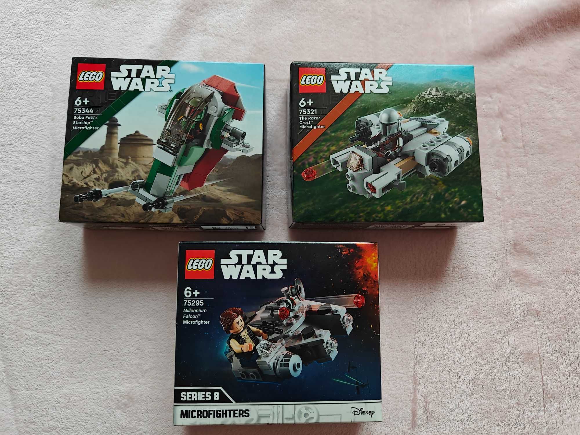 3 Mikromyśliwce LEGO Star Wars 75295, 75321 i 75344 NOWE