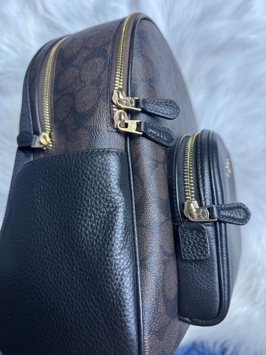 Рюкзак оригінал Coach Court In Signature Canvas, Gold/Brown Black