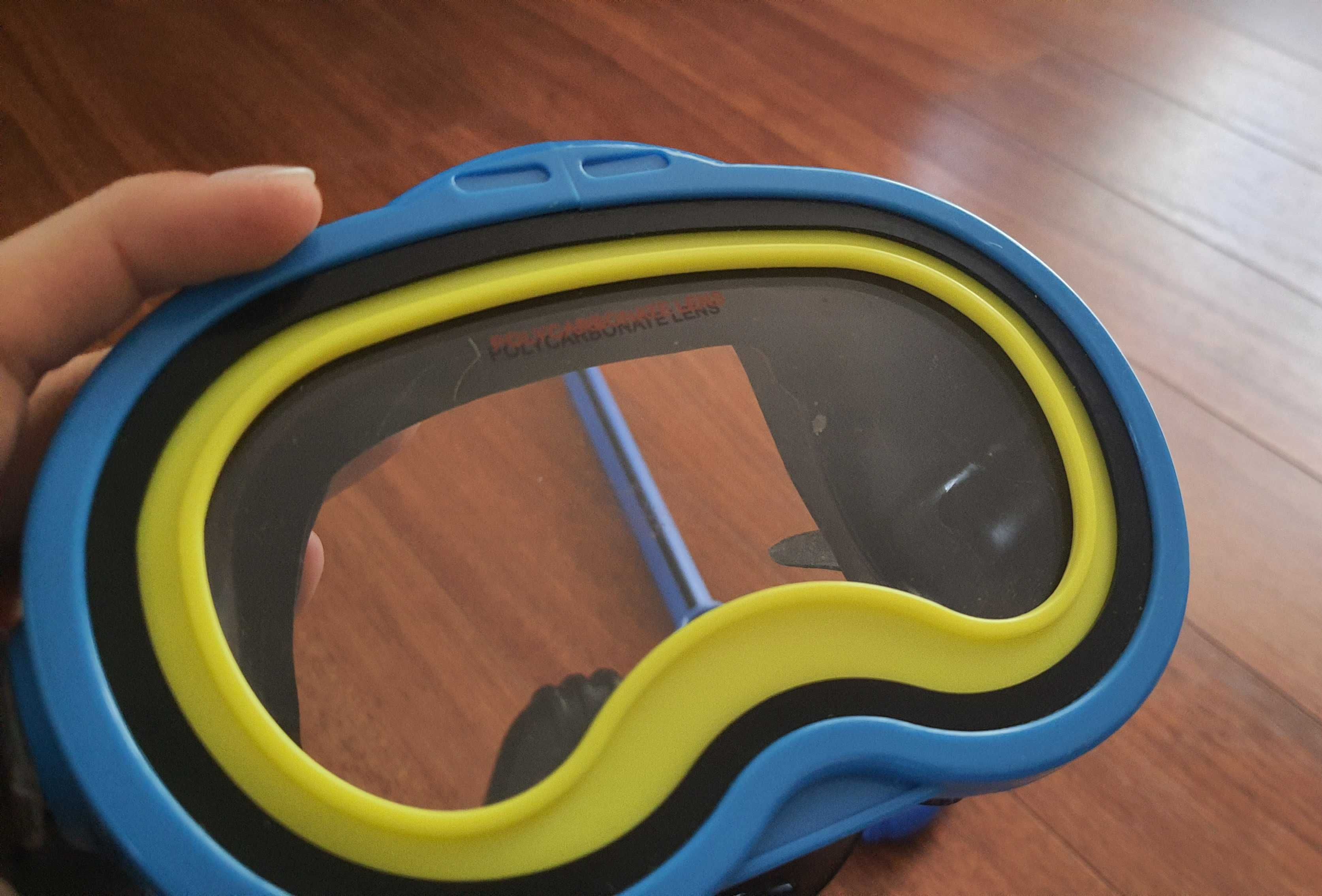 zestaw do nurkowania snorkelingu niebieski dziecięcy maska rurka Intex